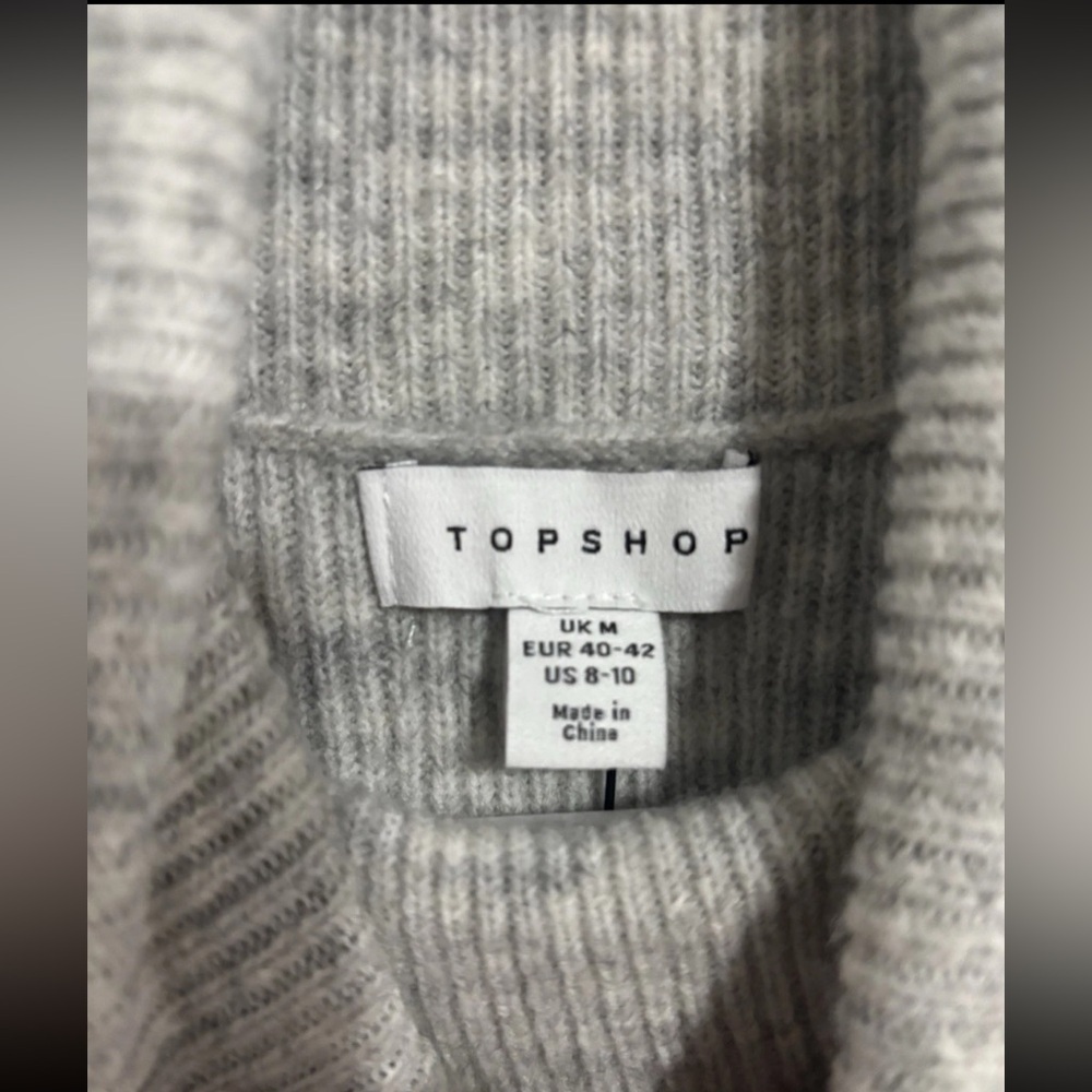 Topshop Sleeveless Turtleneck Midi Dress - Gray - Picture 2 of 3